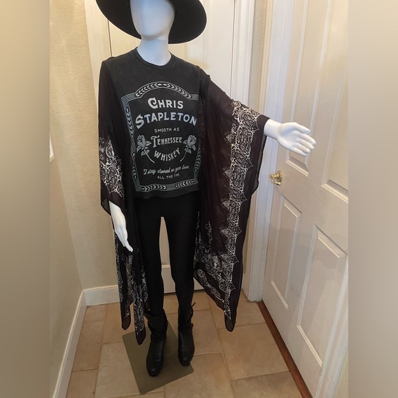 Bunny Mac Tops - One of a kind custom Chris Stapleton Poncho Top